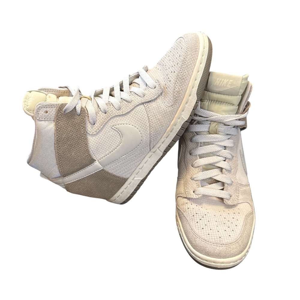Nike Dunk Sky‎ Hi Wedge Womens 8 Beige Cream Hidden Heel 845019-002
